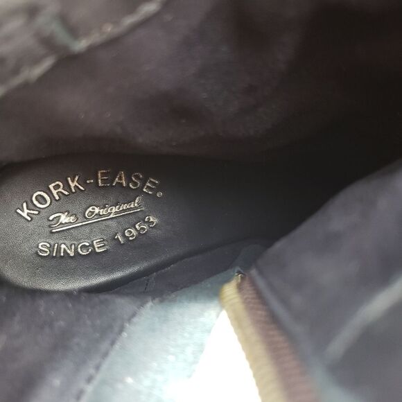 KORK EASE Boots Sz 8M Mid Calf Brown Leather Strappy Buckle Heeled Moto Western - Picture 12 of 12